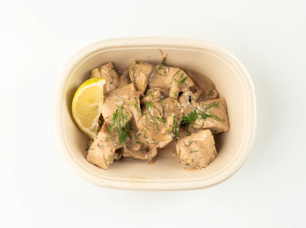 دجاج بالكريمة والشبت